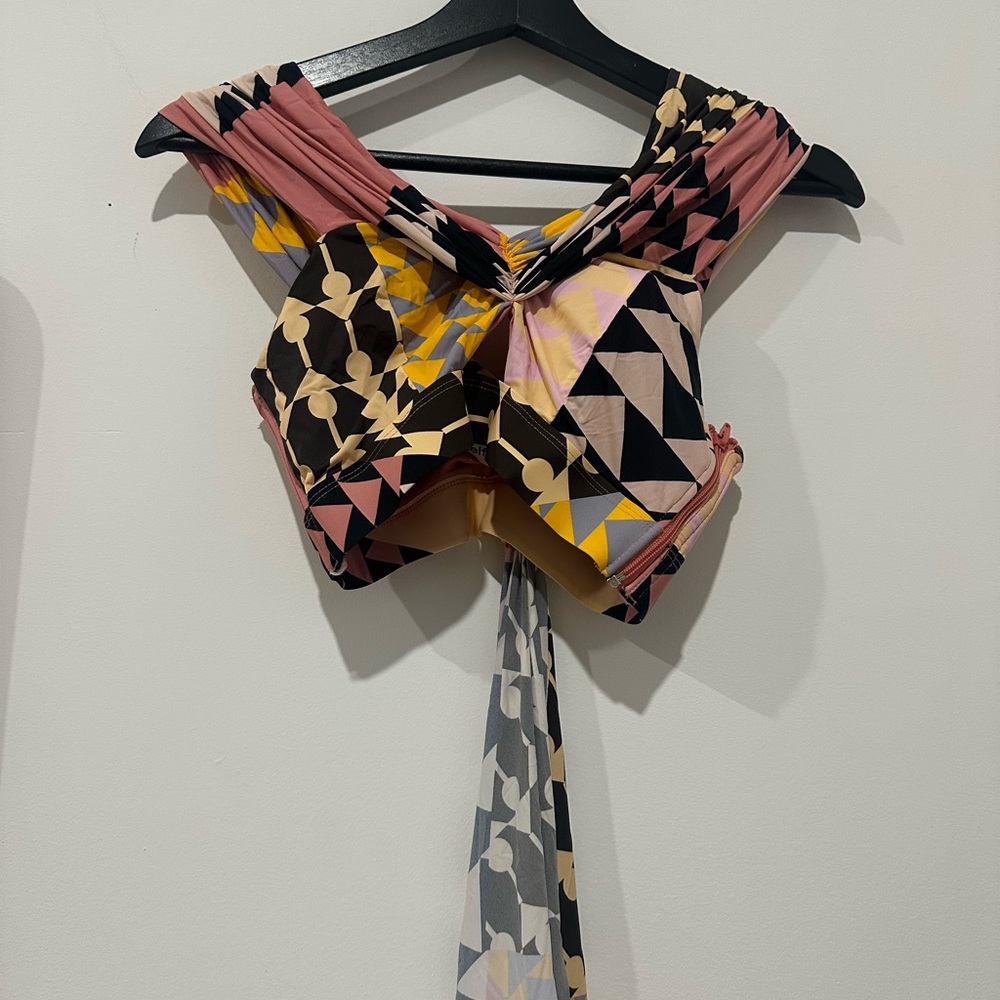 Multicolor Geometric Patterned Bikini